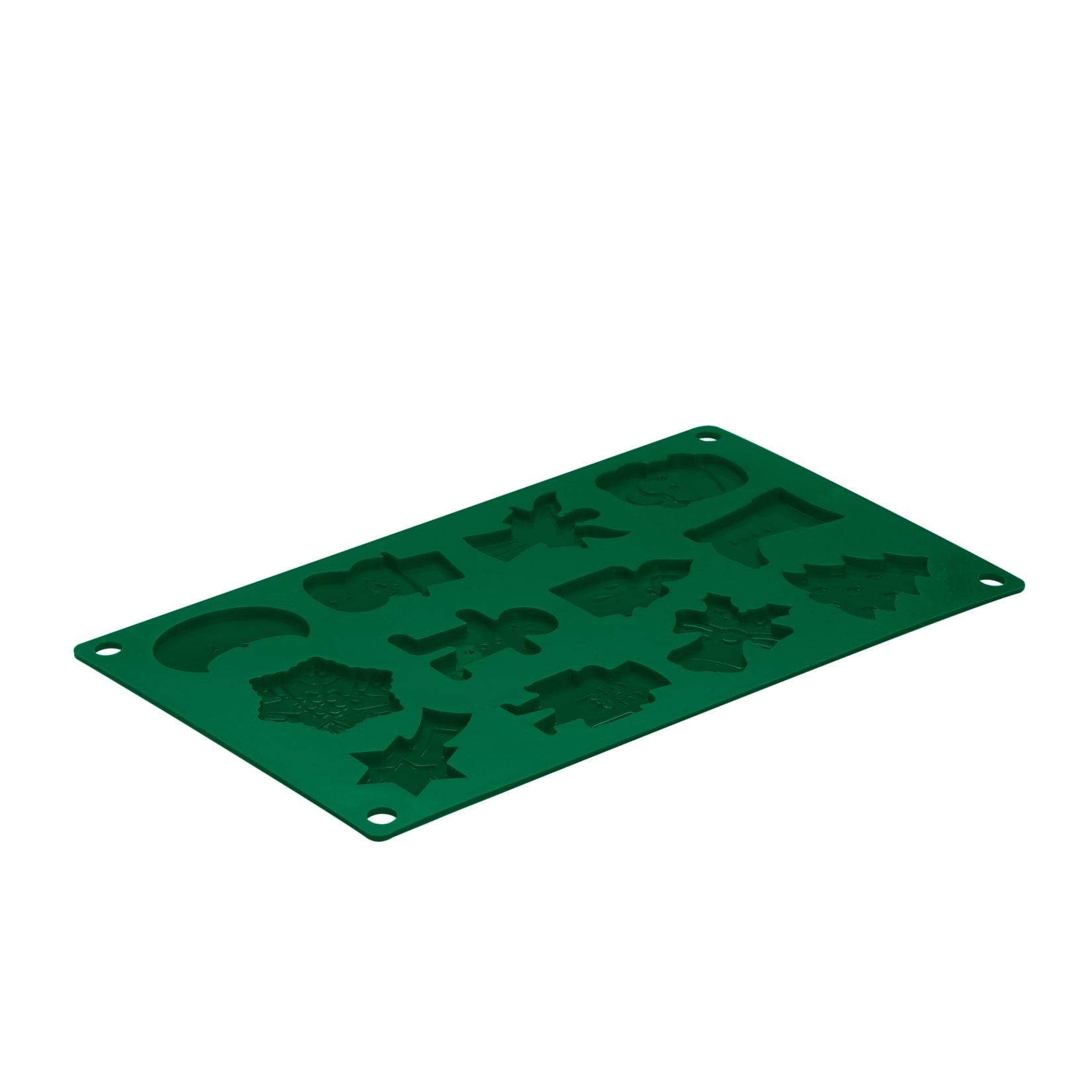 Kitchen Club Silikon Backform - Pl&auml;tzchenform Weihnachtsmotive - gr&uuml;n - Bild 1