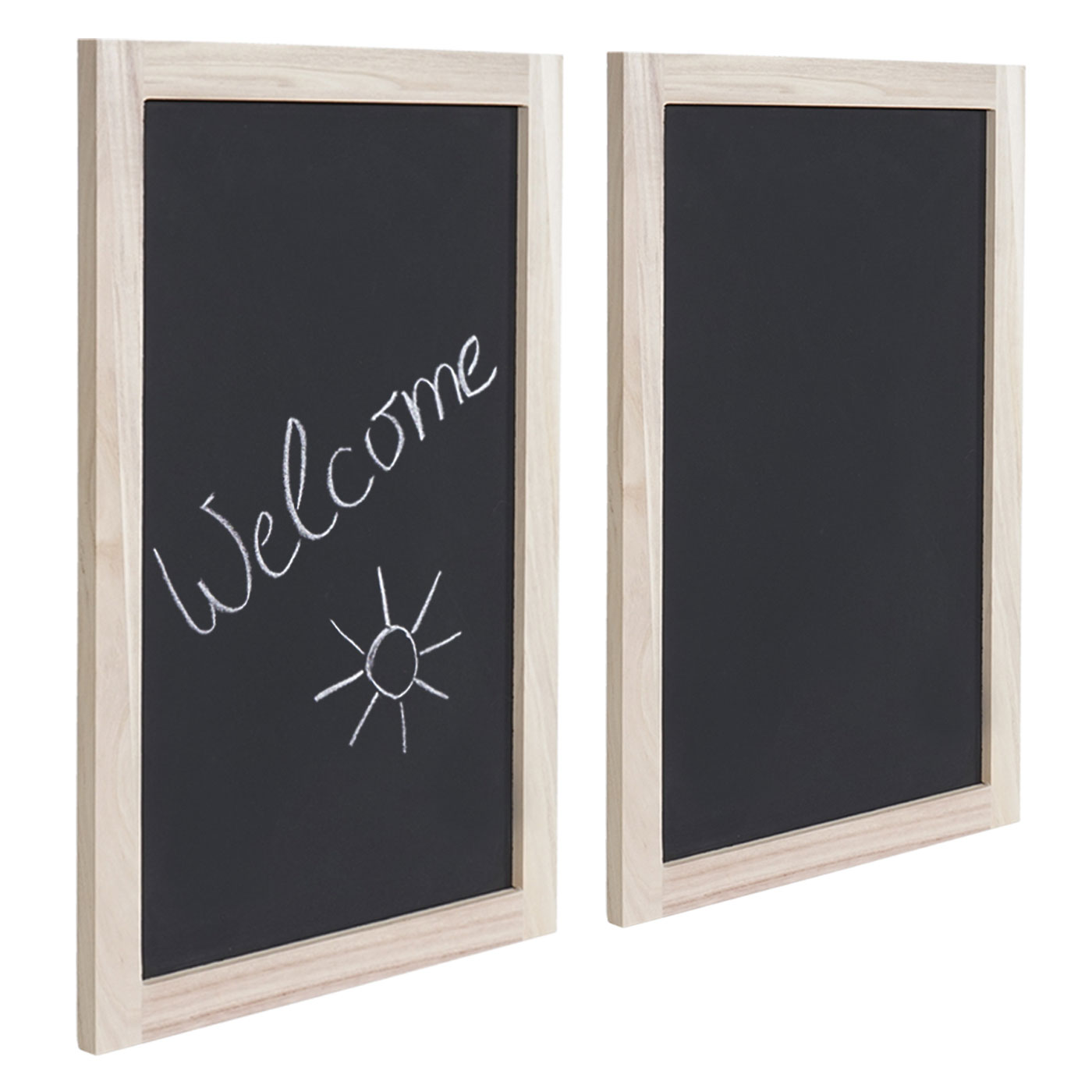 2er-Set Wandtafel MCW-C18, Kreidetafel Schreibtafel Schiefertafel Dekotafel Notiztafel ~ 60x40cm - Bild 1