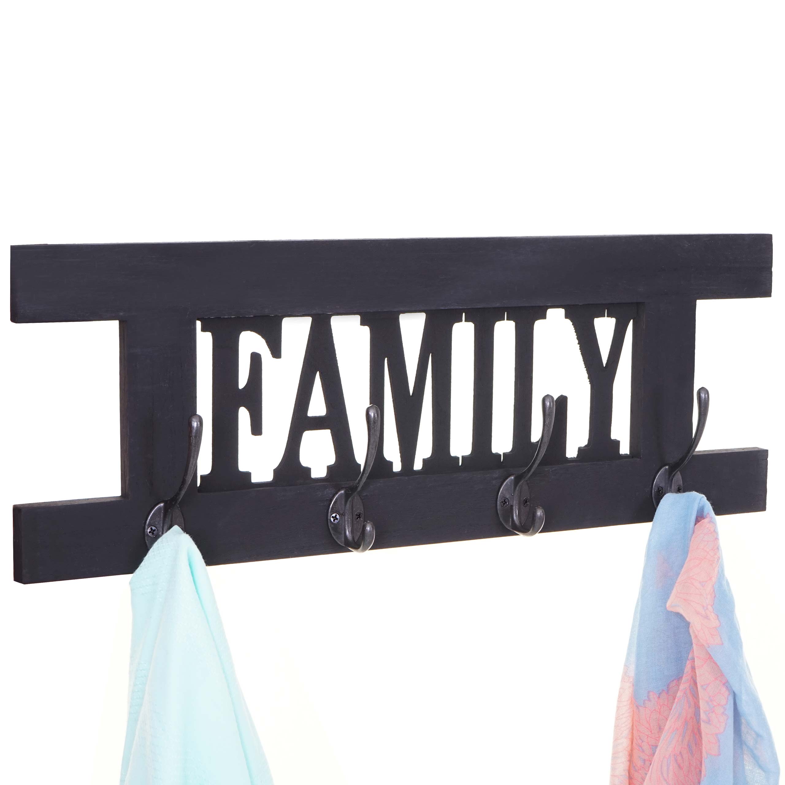 Wandgarderobe MCW-C60 Family, Garderobe Garderobenpaneel, Shabby-Look Vintage 60x21cm - Bild 1