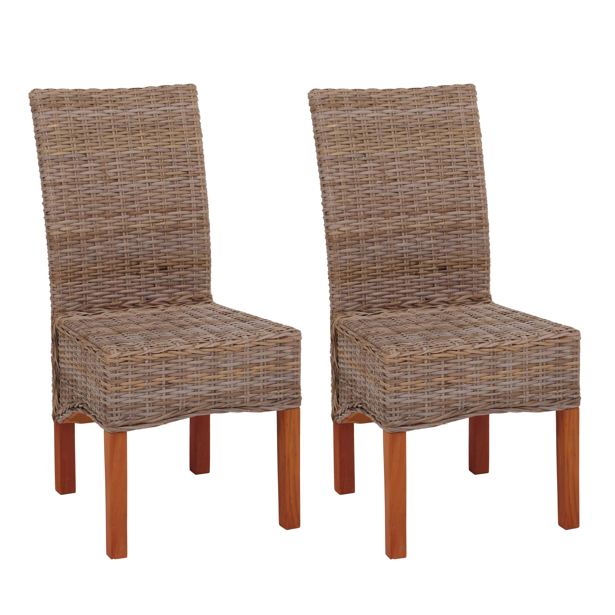 Esszimmerstuhl Var, Korbgeflecht (2er-Set) ohne Sitzkissen - Bild 1