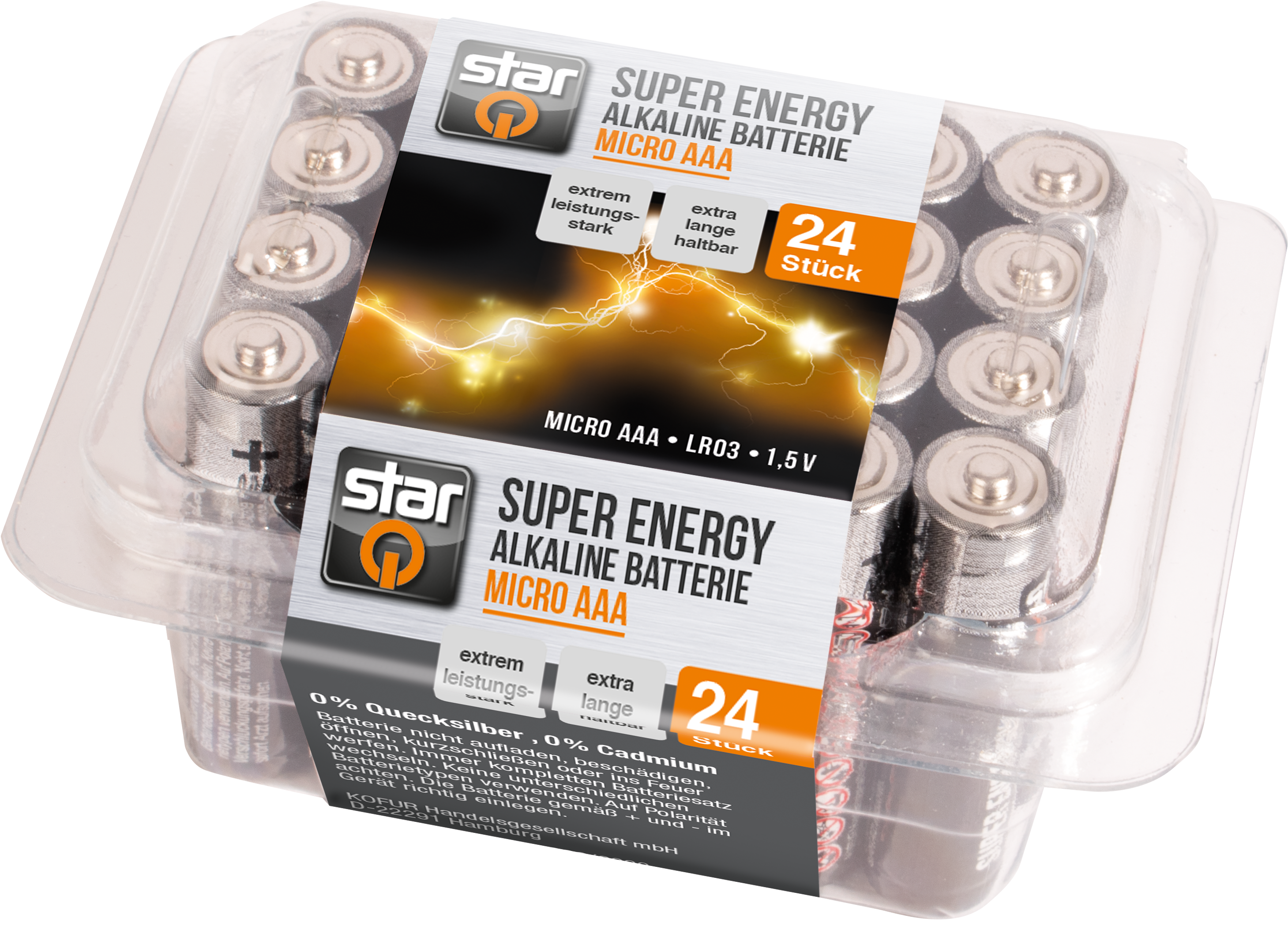 starQ Super Energy Alkaline Batterien - Batterie AAA, 24er Mignon 1,5 V - Bild 1