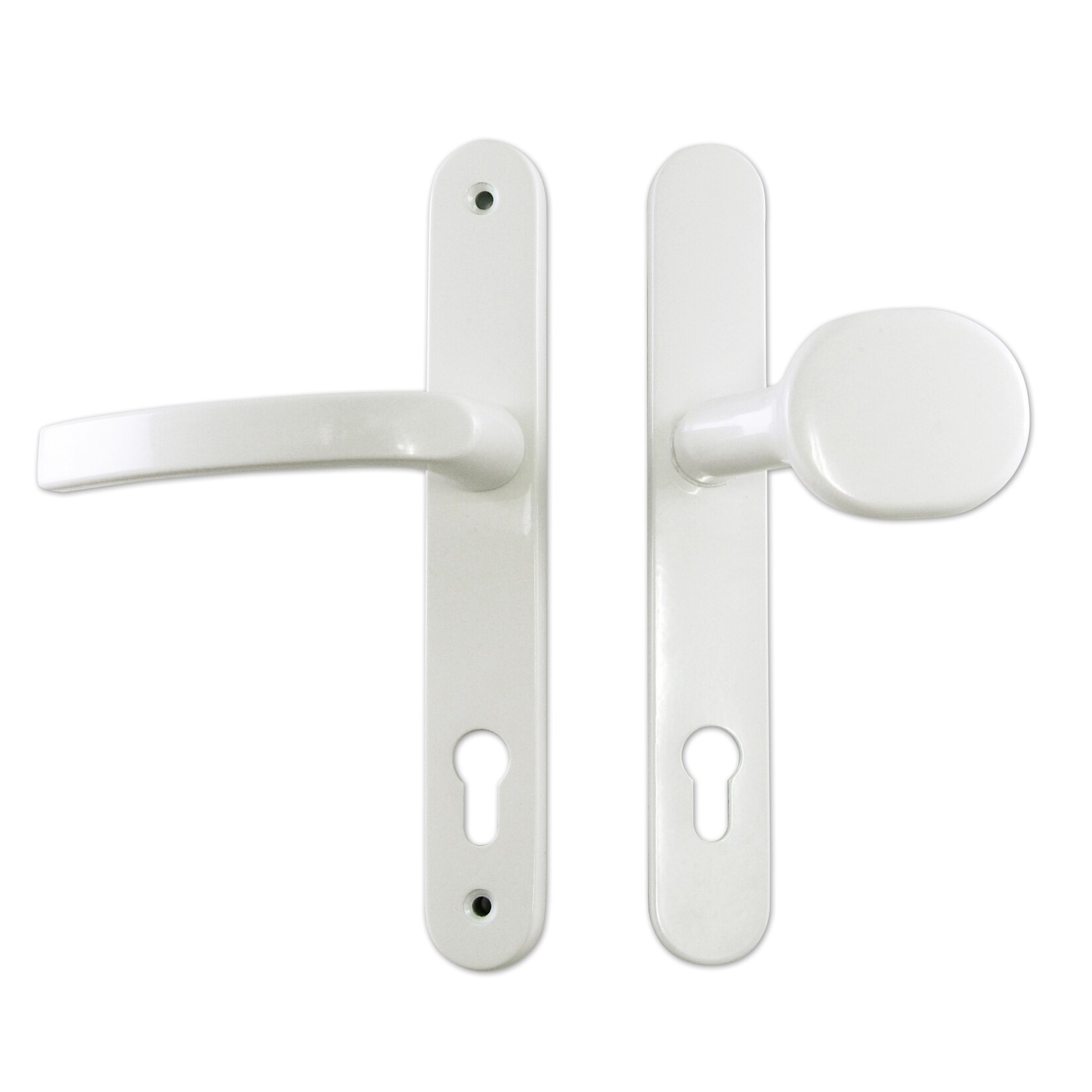 KM Meeth Haust&uuml;r-Griff Nr. 2 (innen Dr&uuml;cker / au&szlig;en Knauf), wei&szlig; - Bild 1