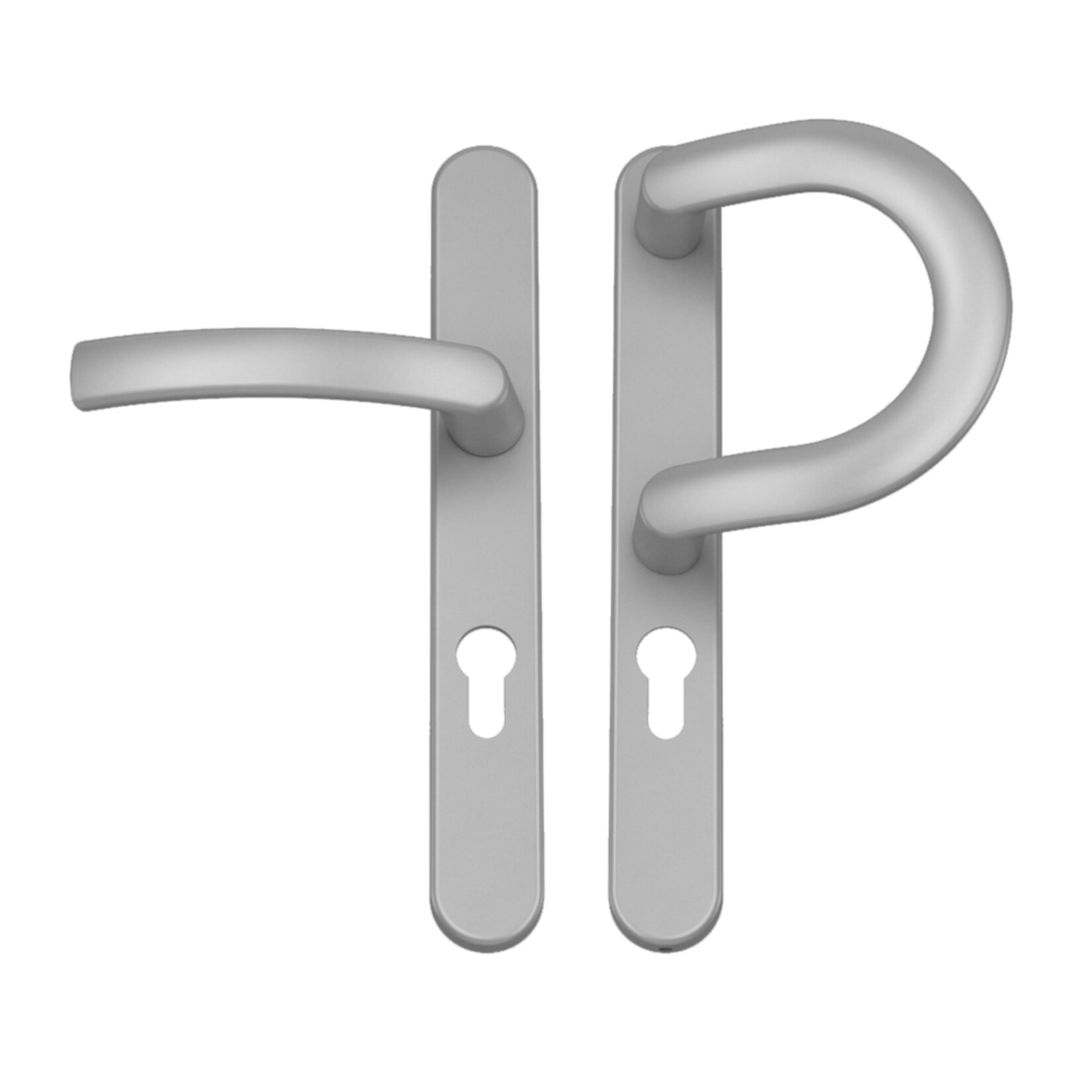 KM Meeth Haust&uuml;r-Griff Nr. 3 (innen Dr&uuml;cker / au&szlig;en Sto&szlig;griff), wei&szlig; - Bild 1