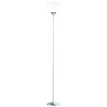 Reality Stehlampe Pesaro mit Schirm weiß ~ chrom - Bild 1