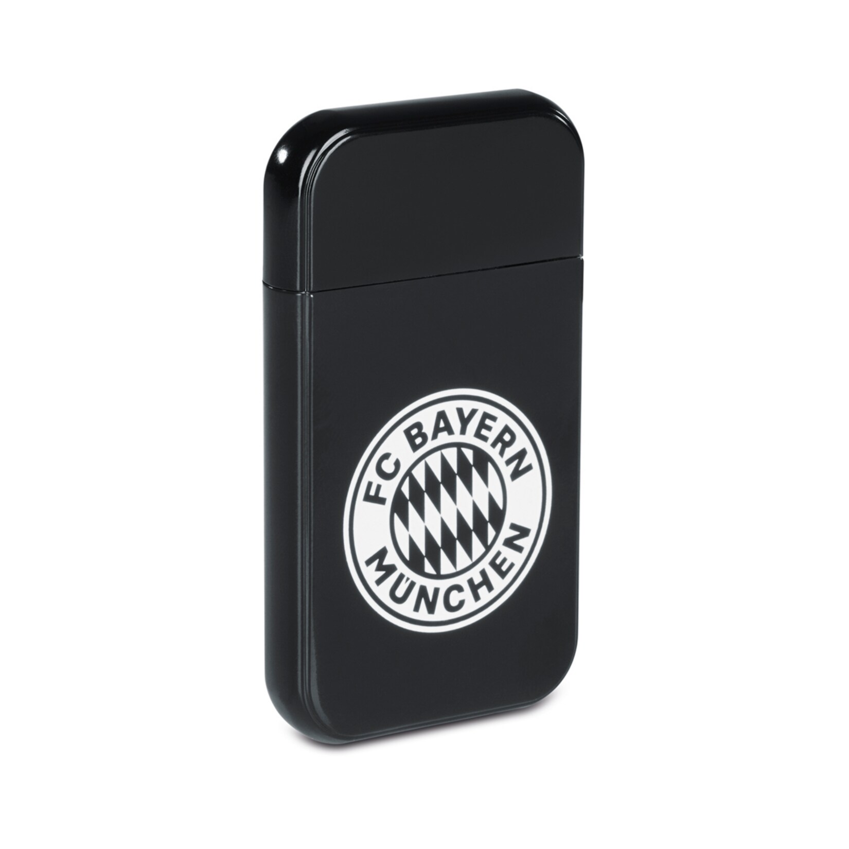 FCB USB-Feuerzeug mit Gl&uuml;hspirale 3,7V schwarz 200mAh mit wei&szlig;em Logo - Bild 1