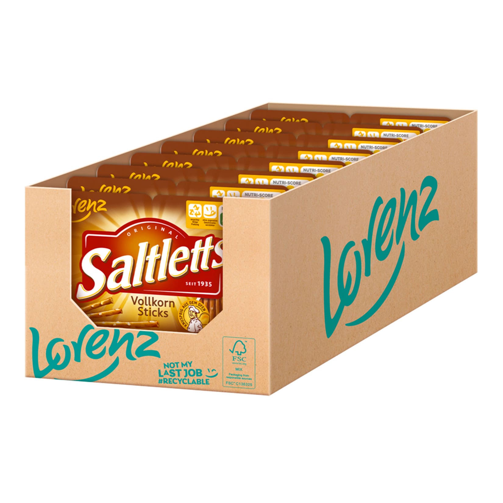 Lorenz Saltletts Sticks Vollkorn 175 g, 8er Pack - Bild 1