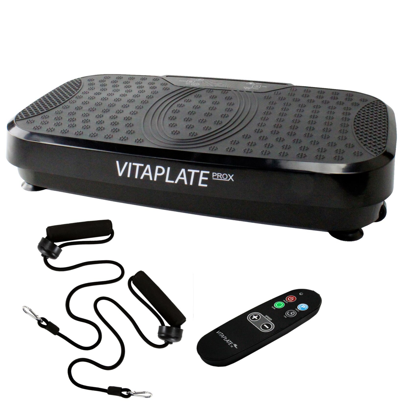 @tec Vitaplate ProX 300W Vibrationsplatte Vibrationstrainer in Schwarz mit Fernbedienung - Bild 1