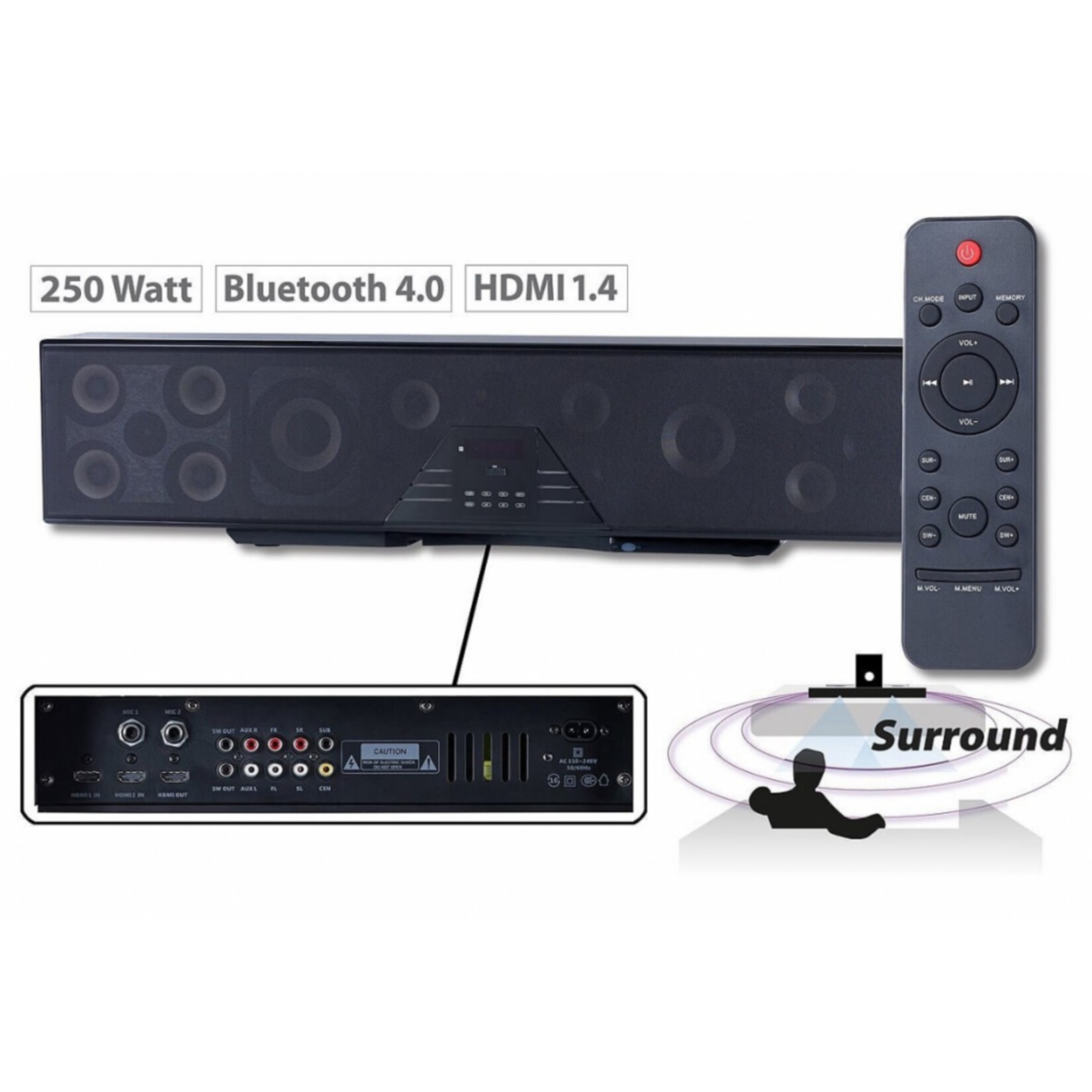 Auvisio 6 Kanal 3D Bluetooth Soundbar | 04022107279390