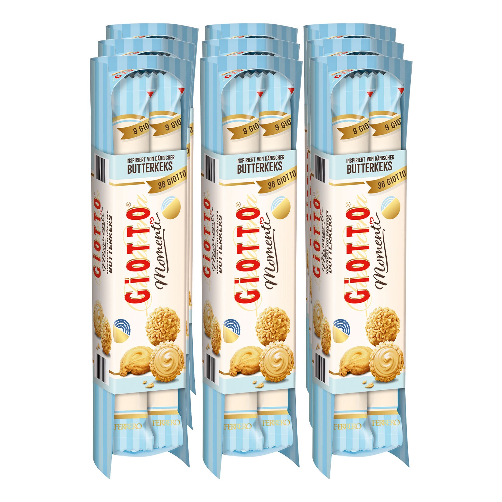 Ferrero Giotto D&auml;nischer Butterkeks 154 g, 9er Pack - Bild 1