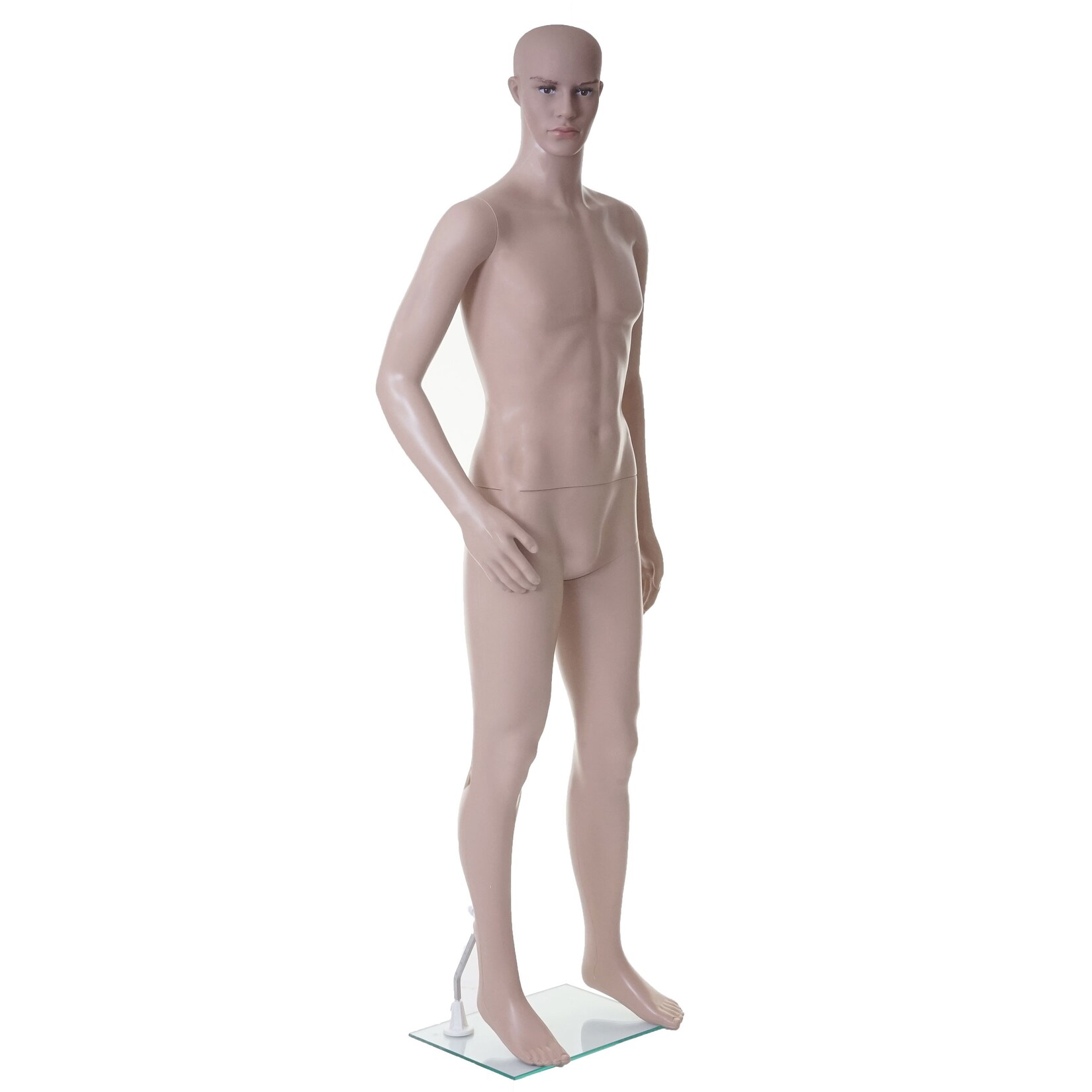 Schaufensterpuppe MCW-E37, männlich Mann Schaufensterfigur Puppe Mannequin Schneiderpuppe, lebensgroß beweglich 185cm | 04057651257181