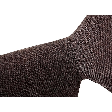 Esszimmerstuhl MCW-A50 III Stoff/Textil vintage hellgrau Fuß gebürstet
