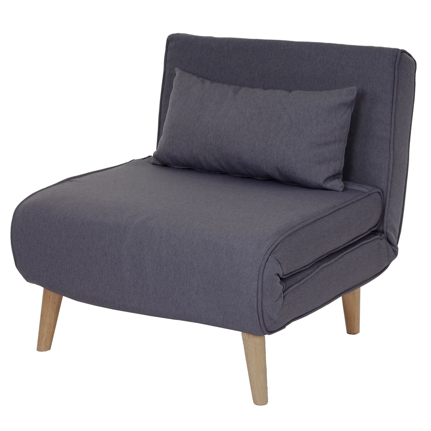 Schlafsessel MCW-D35, Schlafsofa Funktionssessel Klappsessel Relaxsessel Jugendsessel Sessel, Stoff/Textil ~ dunkelgrau