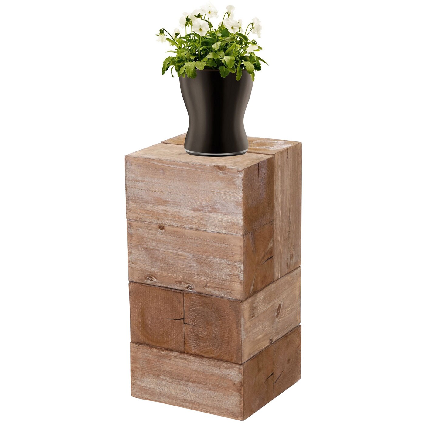 Blumentisch MCW-A15, Blumensäule Blumenständer, Tanne Holz rustikal massiv MVG-zertifiziert ~ 60cm