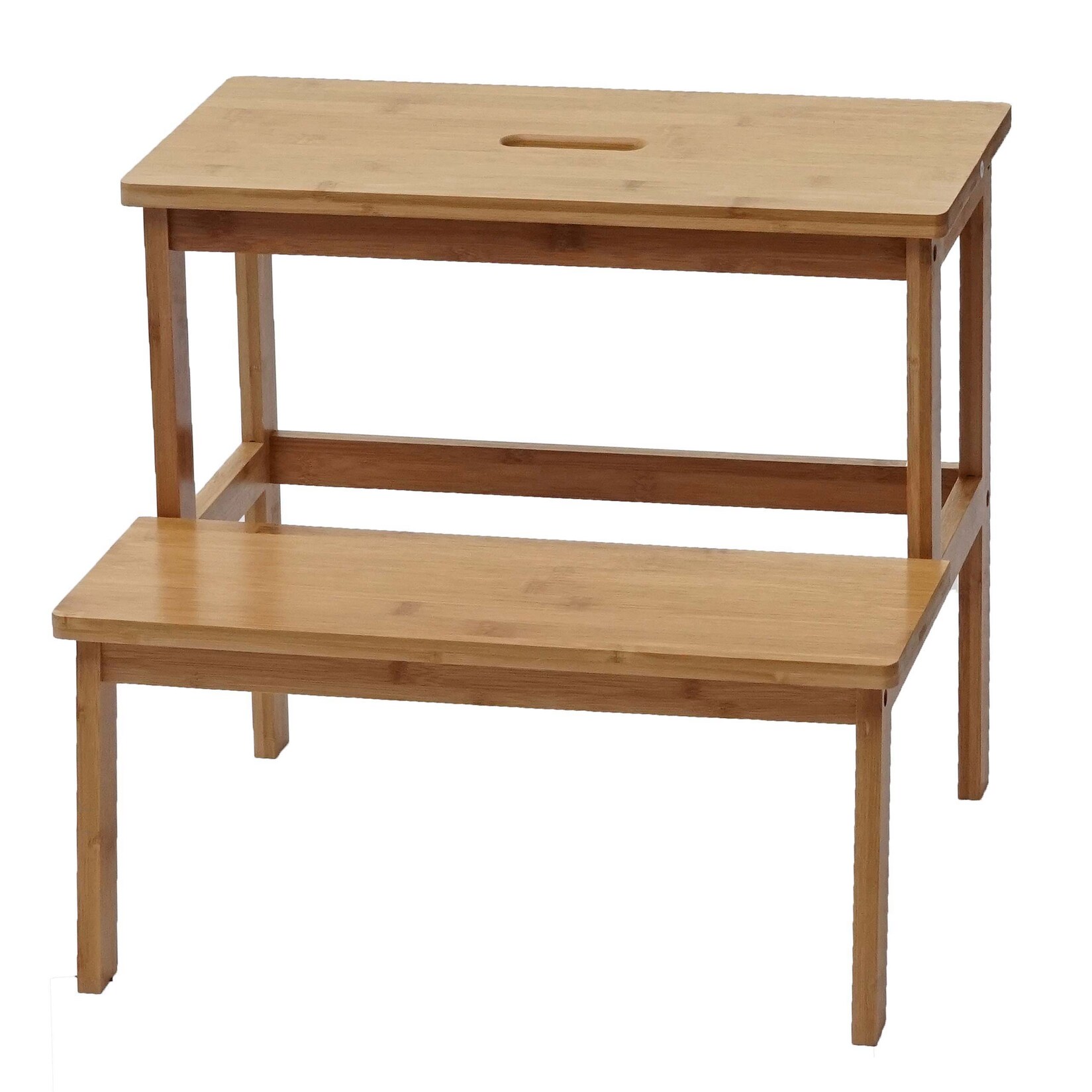 Tritthocker MCW-B87, Stufenhocker Trittbank Holzhocker, Bambus 43x47x38cm | 04057651266756
