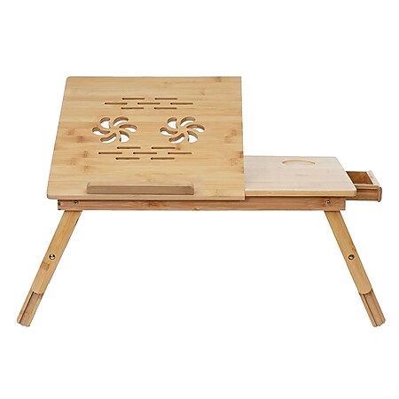 Betttisch Laptoptisch Notebooktisch Ständer Bambus Klapptisch Verstellbar Tisch. 