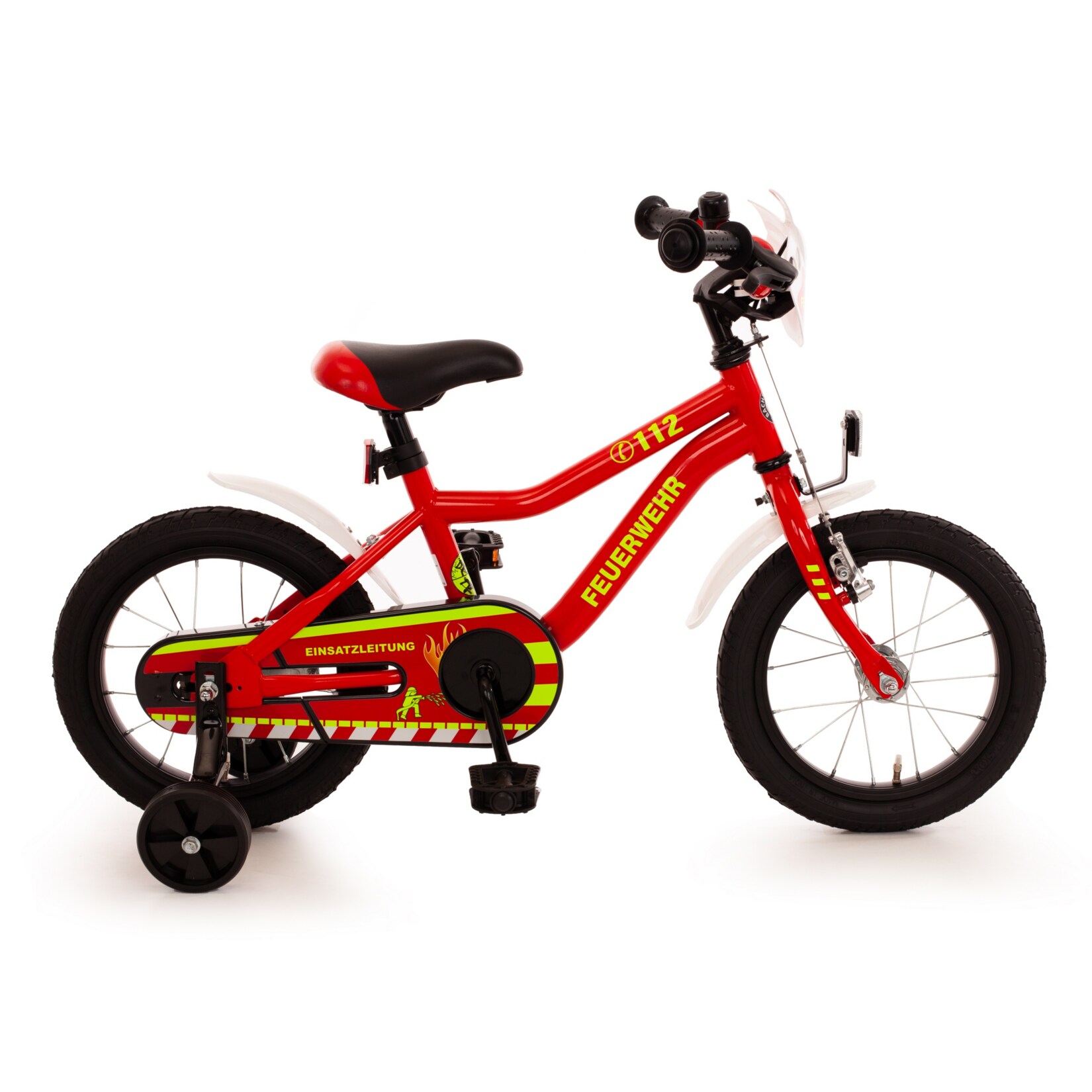 Bachtenkirch 14″ Kinderfahrrad Kuma „Feuerwehr“ rot/weiß/gelb-refl. | 04033365990248