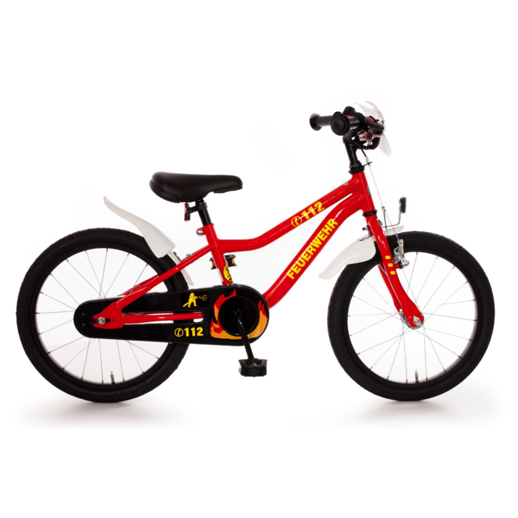 Bachtenkirch 18" Kinderfahrrad Kuma "Feuerwehr" rot/wei&szlig;/gelb-refl. - Bild 1