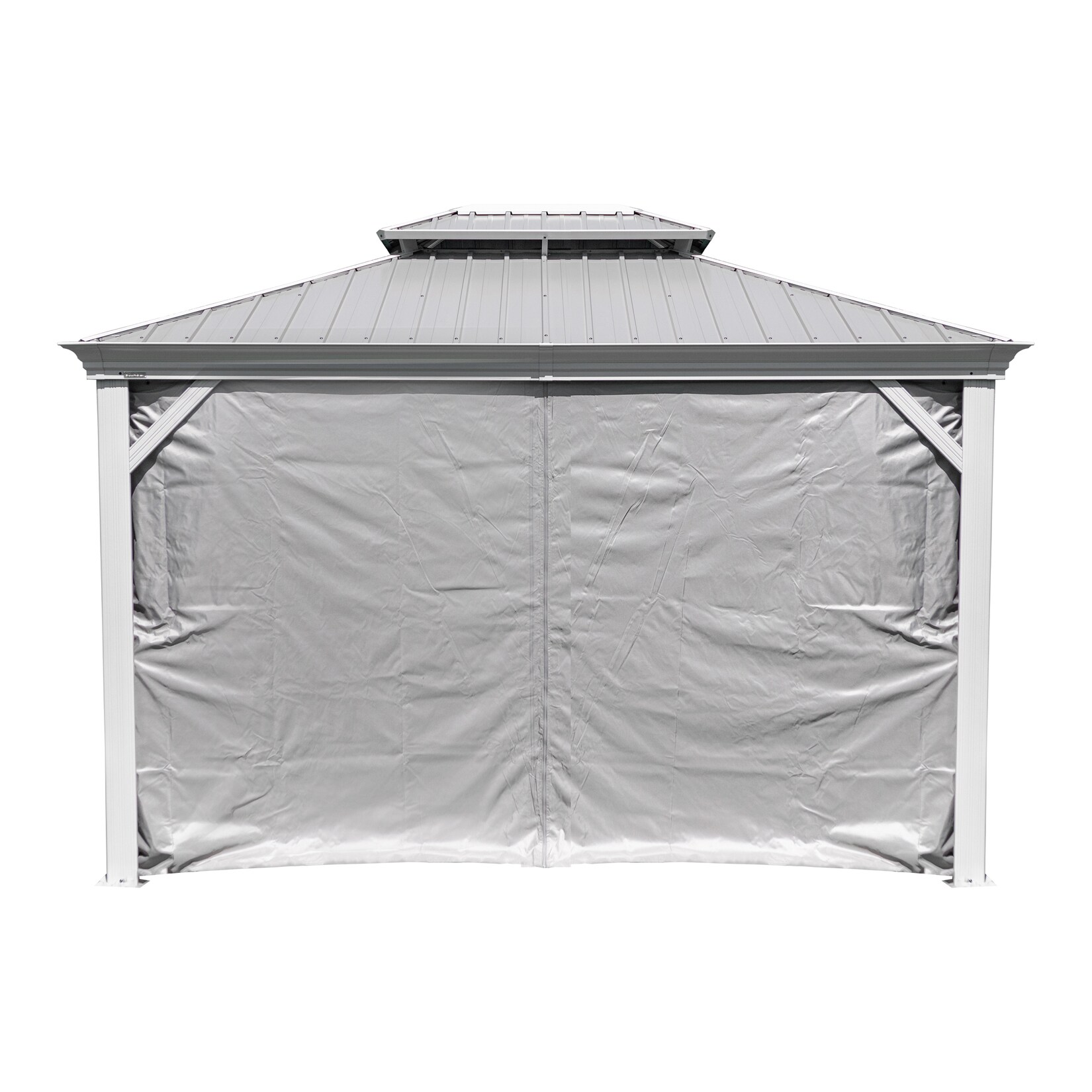 Pavillon Messina 10x12 Taupe Vorhänge