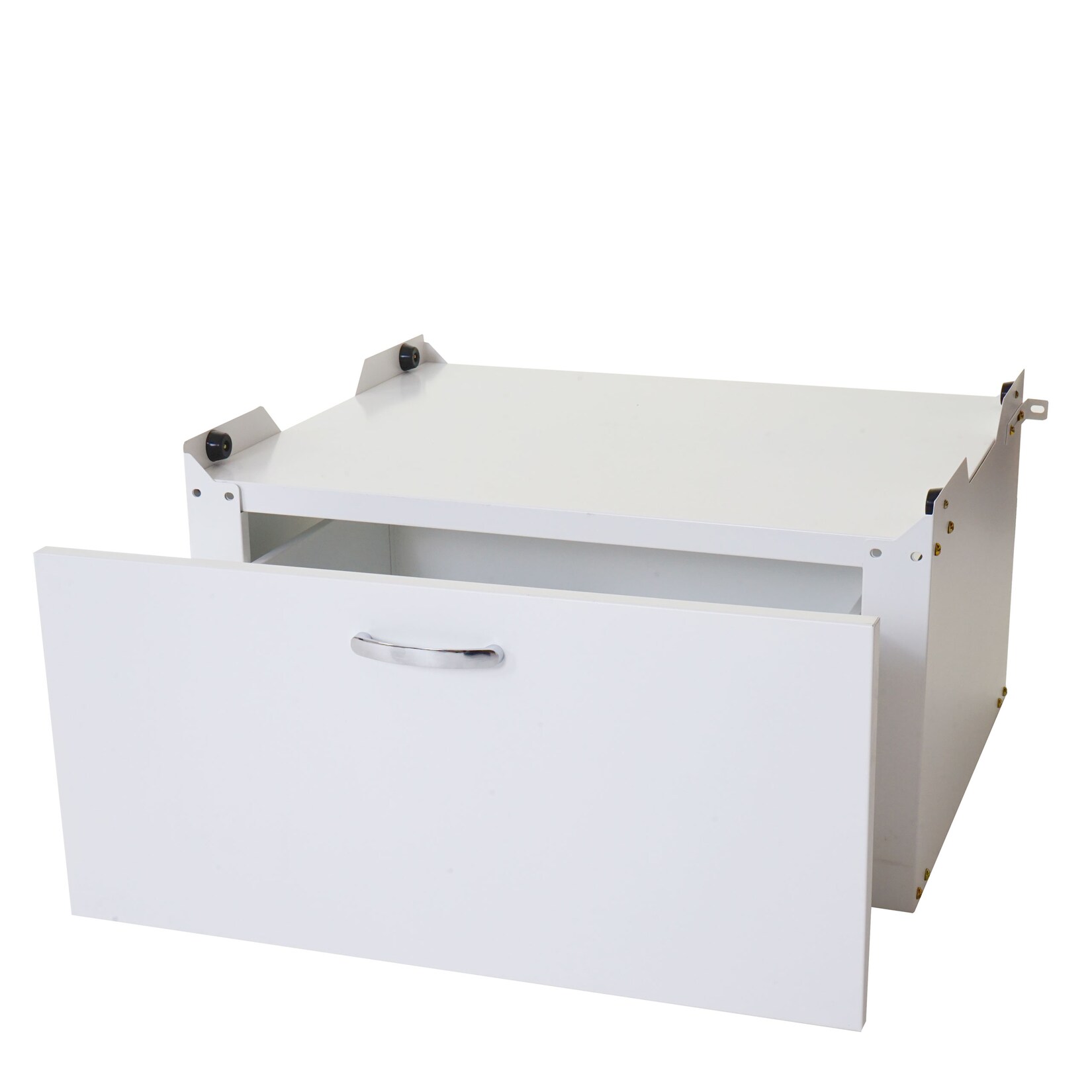 Waschmaschinenunterschrank MCW-E50, Sockel Podest Erhöhung Untergestell, Schublade 33x61x62cm, weiß