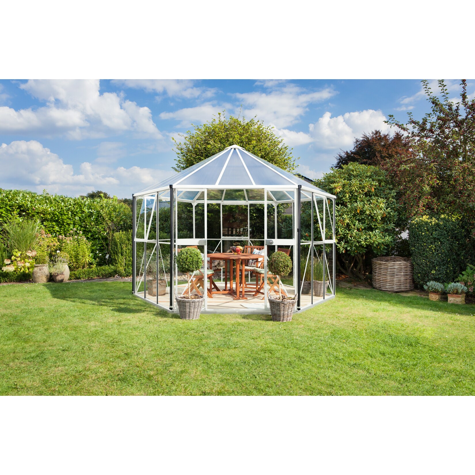 Vitavia Hera Gewächshaus 9000 ESG/HKP 3/6mm, weiß | 04005717194413