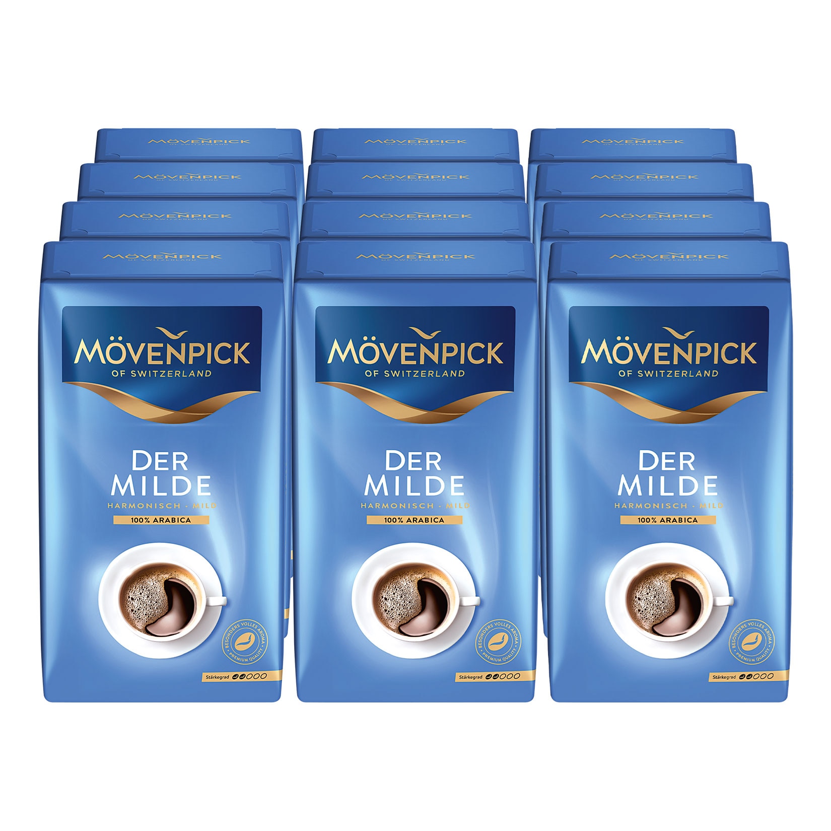 M&ouml;venpick Kaffee der Milde 500g, 12er Pack - Bild 1