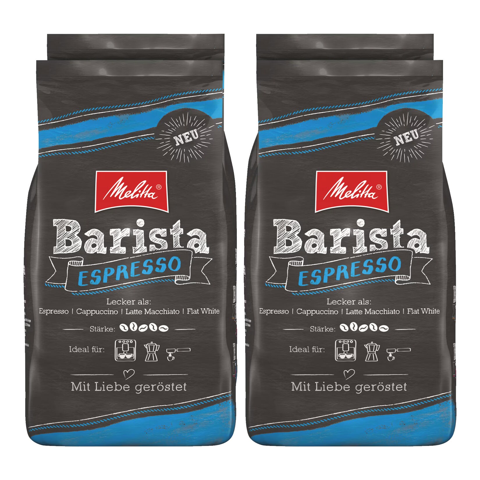 Melitta Barista Espresso Ganze Bohne 1kg, 4er Pack - Bild 1
