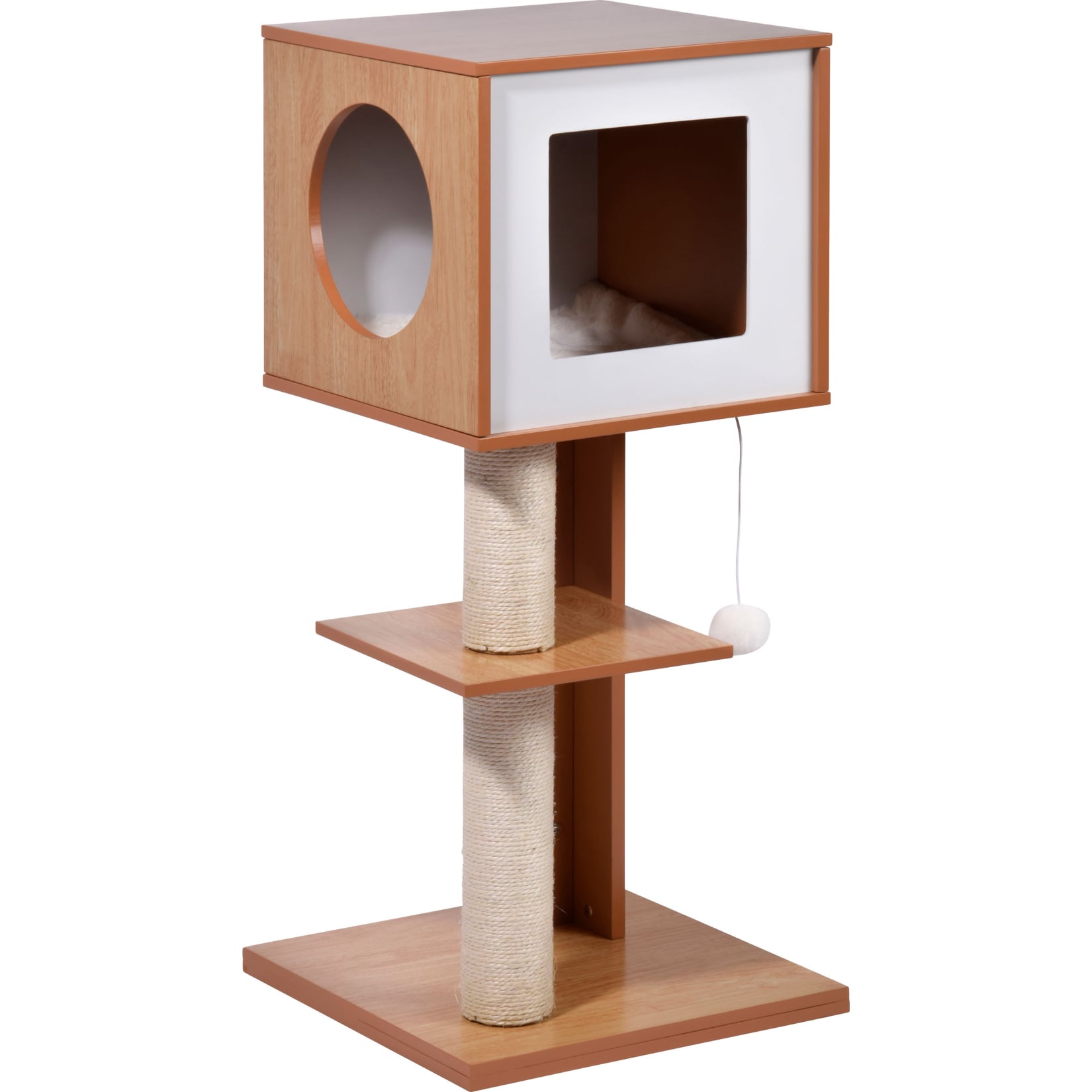 Dobar Katzenmöbel "Susy" mit Kratzsäule und Spielball, Katzenhöhle mit ... - 2057139000 ProD 001?im=Resize=(450,450),type=Downsize,aspect=fit;Crop,size=(450,450),gravity=Center,allowExpansion;BackgrounDColor,color=ffffff;UnsharpMask,gain=1.0,thresholD=0