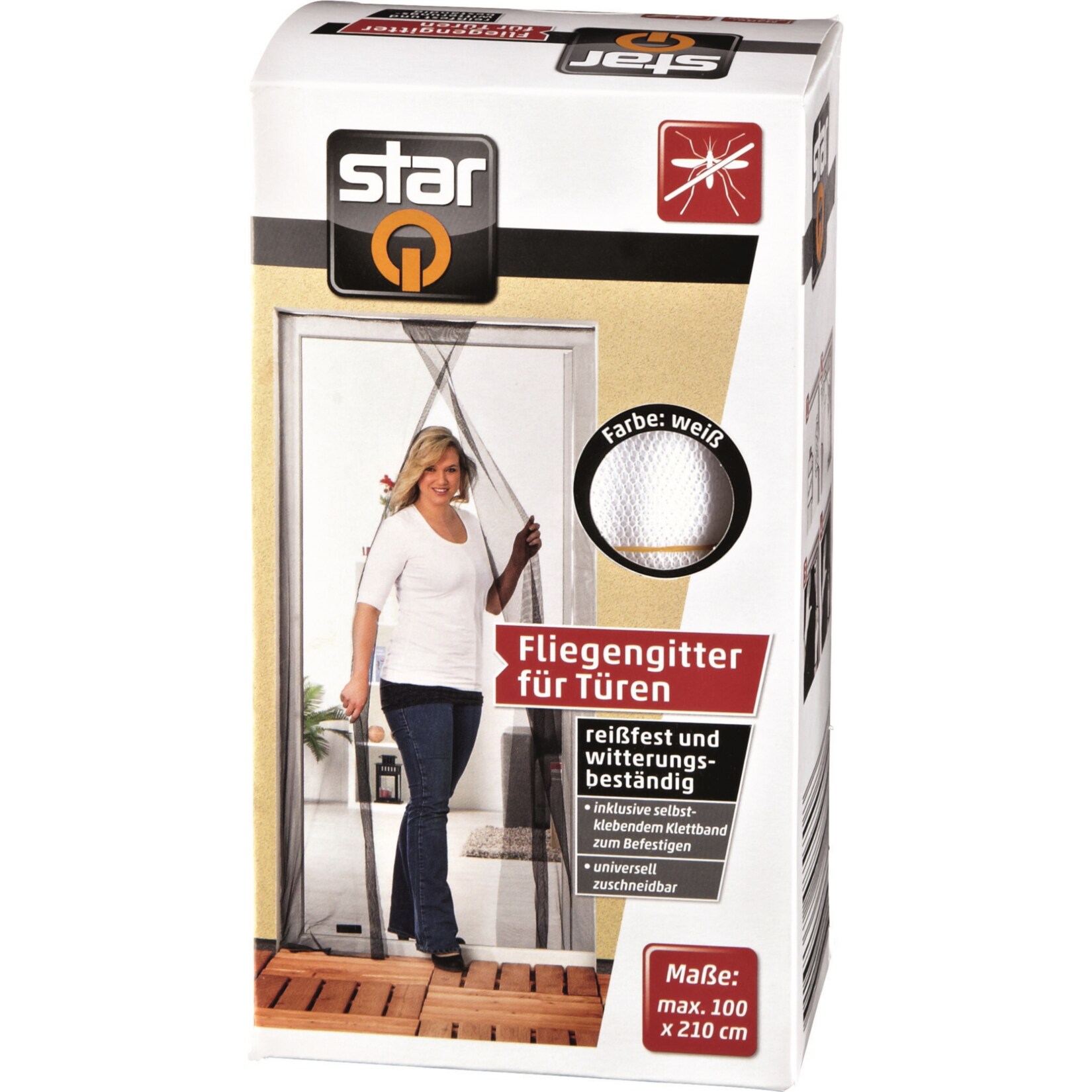 starQ Fliegenschutz f&uuml;r T&uuml;ren - wei&szlig; - Bild 1