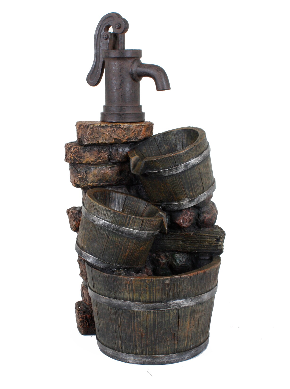 Brunnen VENETIEN in Holz-/Steinoptik mit Kaskade | 04041908092120