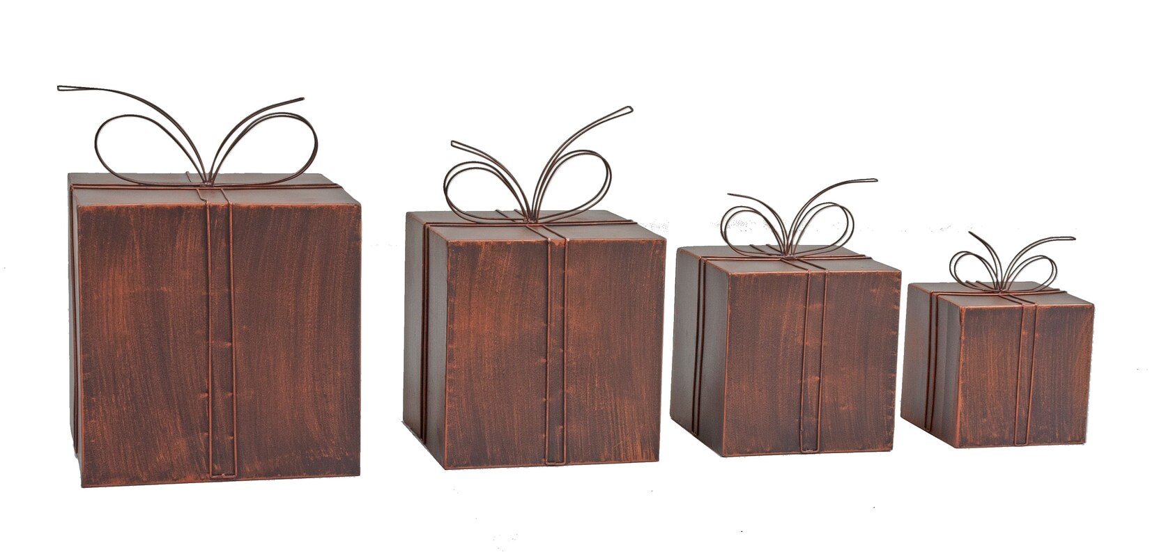 Metall-Deko Geschenkpakete, 4er Set | 04041908109699