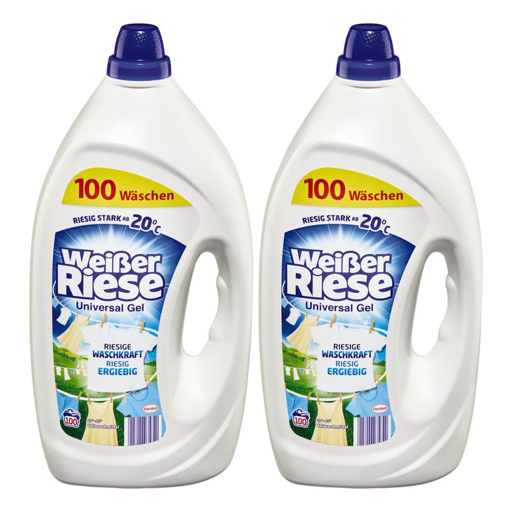 Wei&szlig;er Riese Universalwaschmittel Gel 100 WL, 2er Pack - Bild 1