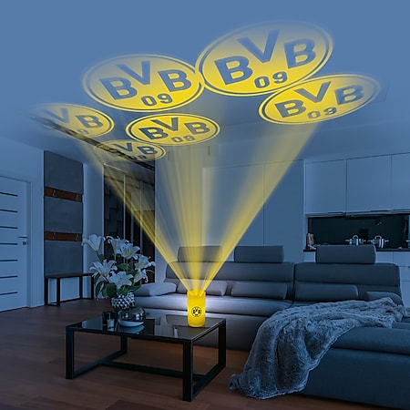BVB LED-Echtwachskerze Projektor 3V gelb mit Logo - Bild 1