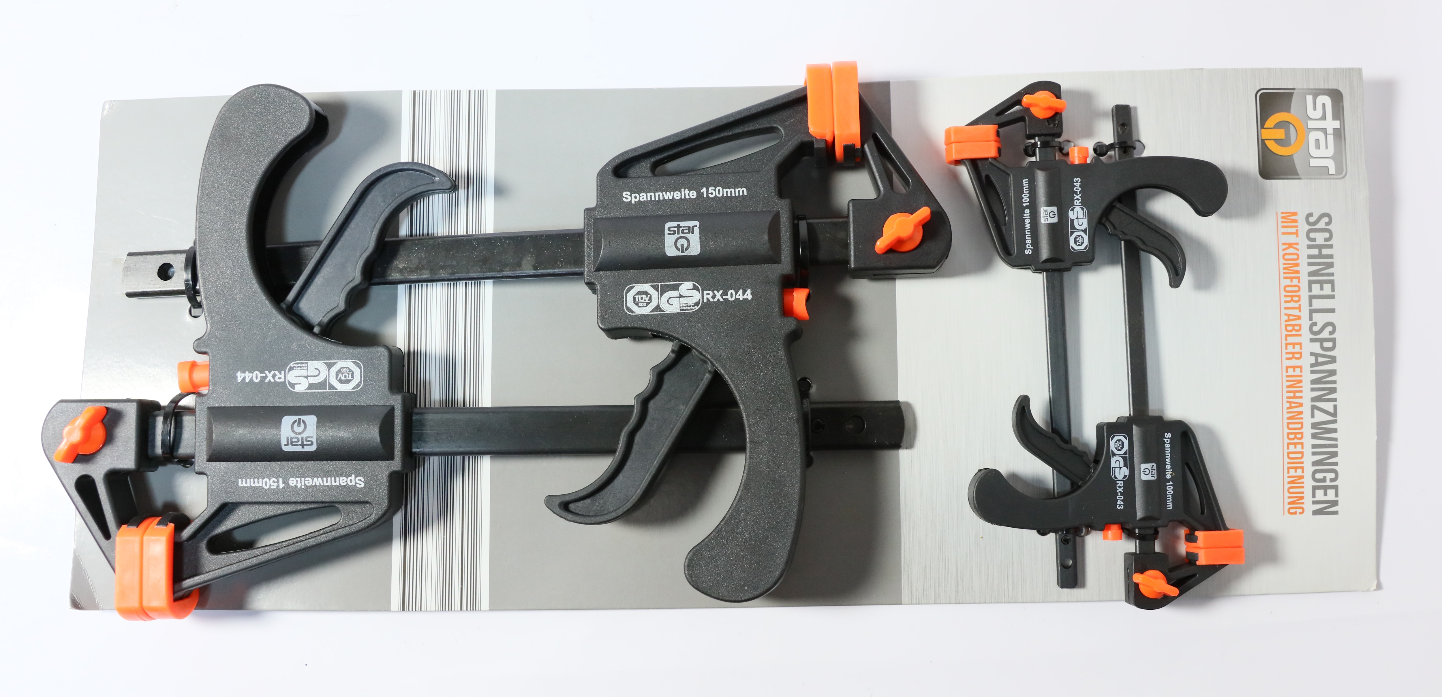starQ Schnellspannzwingen, 4er Set - Gr. S+M - versch. Ausf&uuml;hrungen - Bild 1