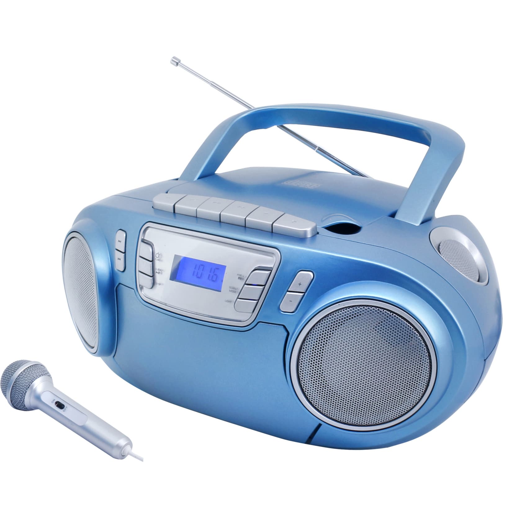Soundmaster SCD5800BL CD/MP3 Boombox mit Radio, Kassettenrekorder, USB und externem Mikrophon - Bild 1