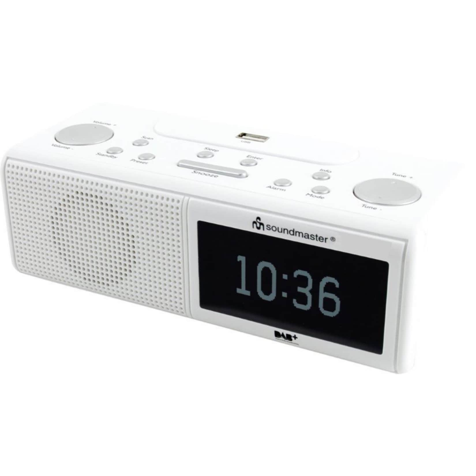 Soundmaster UR8350WE DAB+/UKW-PLL Uhrenradio mit USB - Bild 1