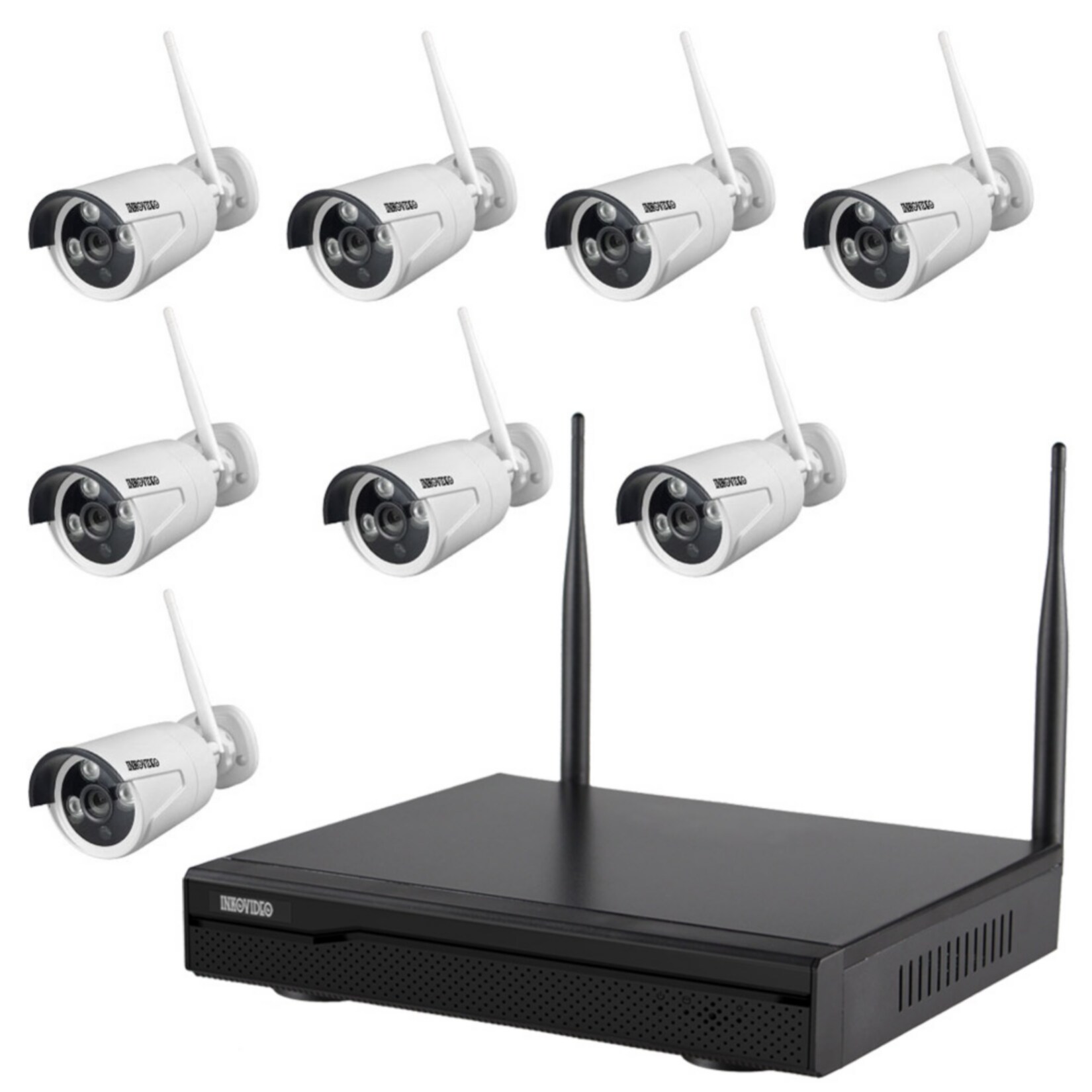 Inkovideo INKO-113M-2B Komplettset 4-Kanal Netzwerkrekorder mit 2 x HD &Uuml;berwachungskameras - Bild 1