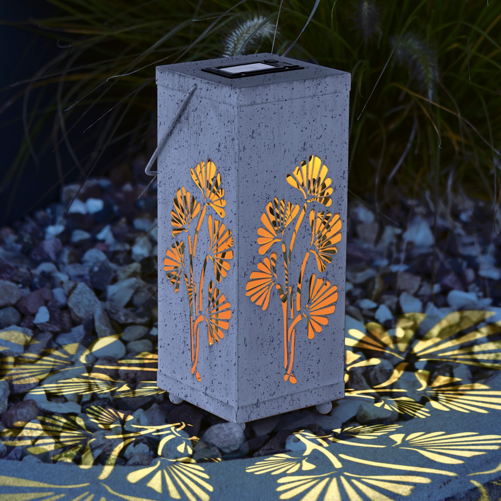 EASYmaxx Solar-Dekos&auml;ule, Beton-Optik 26cm - Bild 1