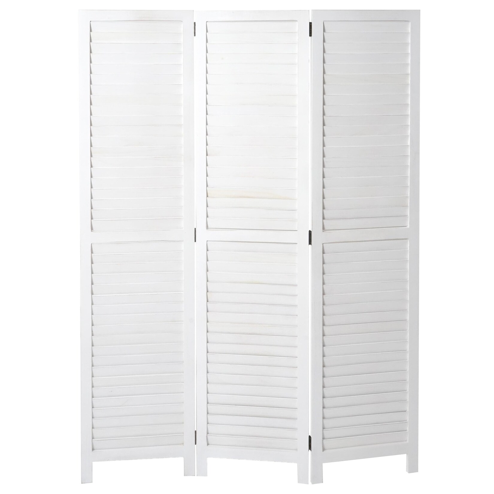 Paravent MCW-C30, Raumteiler Trennwand Sichtschutz, Shabby-Look Vintage, 170x120cm ~ weiß | 04057651297859