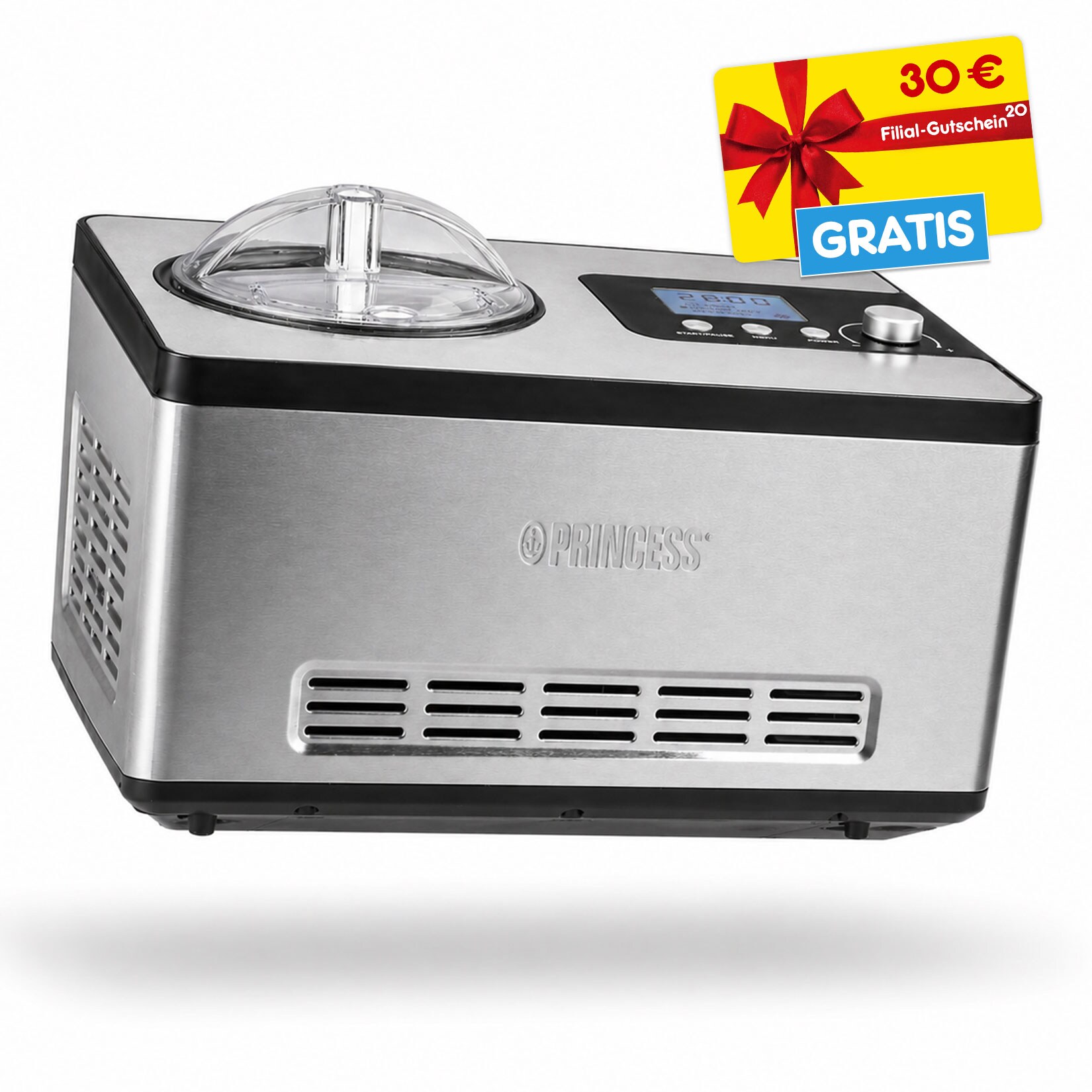 Princess Deluxe Eismaschine 282604 + 30 € Filial-Gutschein