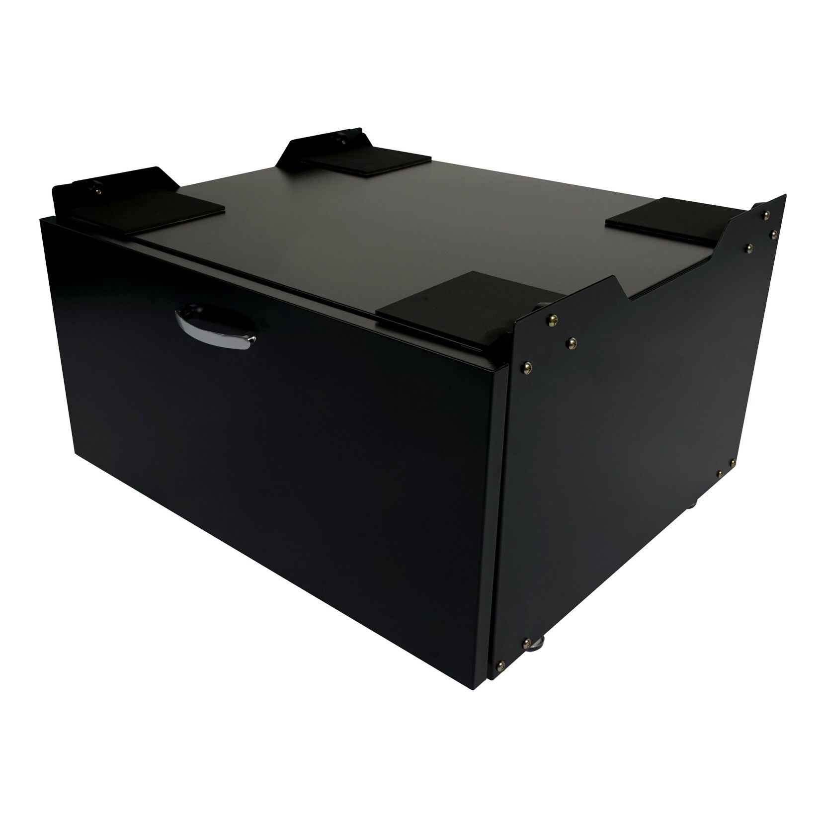 Waschmaschinenunterschrank MCW-E50, Sockel Podest Erhöhung Untergestell, Schublade 33x61x52cm ~ schwarz