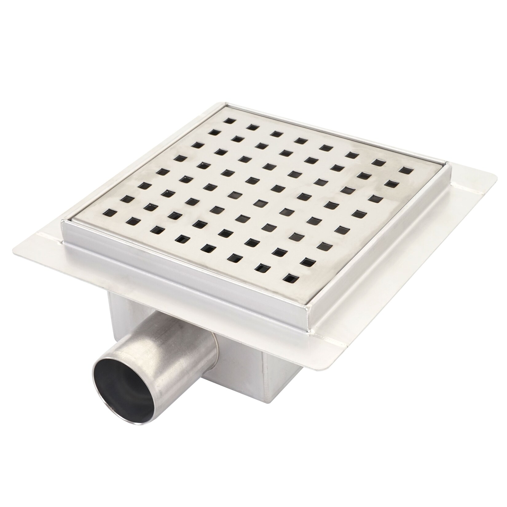 Duschablauf MCW-D95c, Bodenablauf Abflussrinne Bad, Edelstahl Siphon ~ 15x15cm | 04057651241852