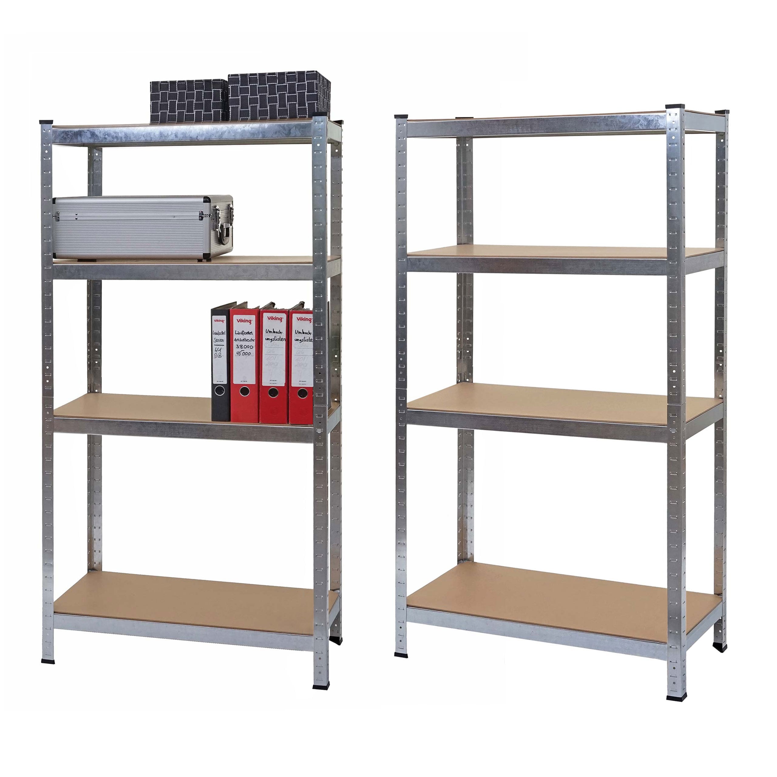 2er-Set Schwerlastregal MCW-D67, Werkstattregal Steckregal, 160x80x40cm, Traglast jeweils 320kg MVG ~ verzinkt - Bild 1