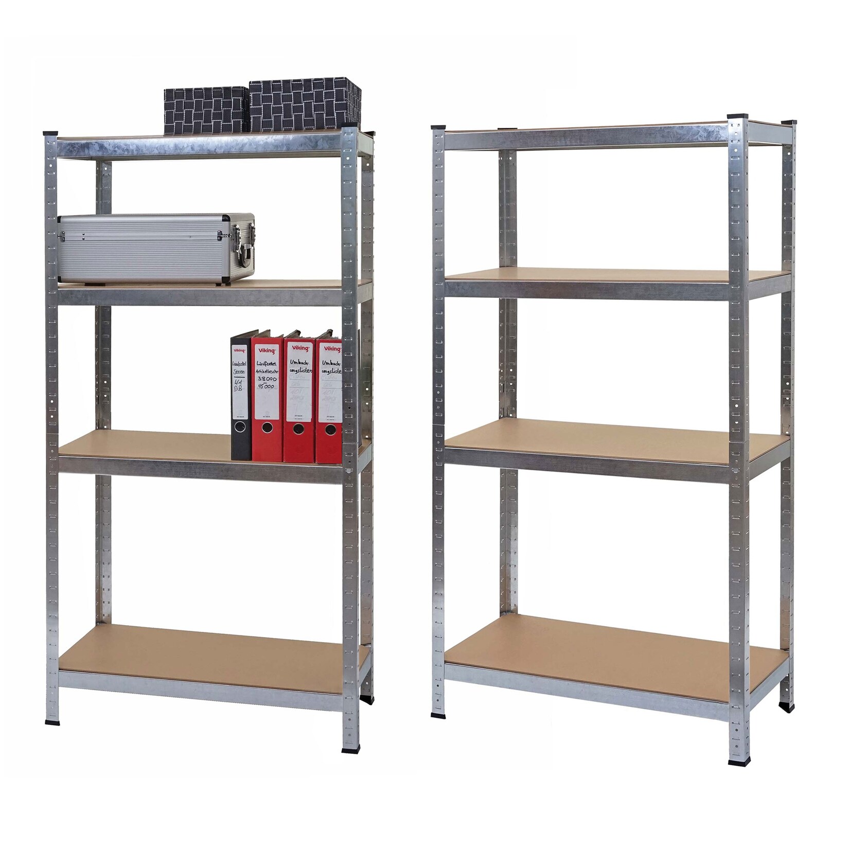 2er-Set Schwerlastregal MCW-D67, Werkstattregal Steckregal, 160x80x40cm, Traglast jeweils 320kg MVG ~ verzinkt | 04057651294889