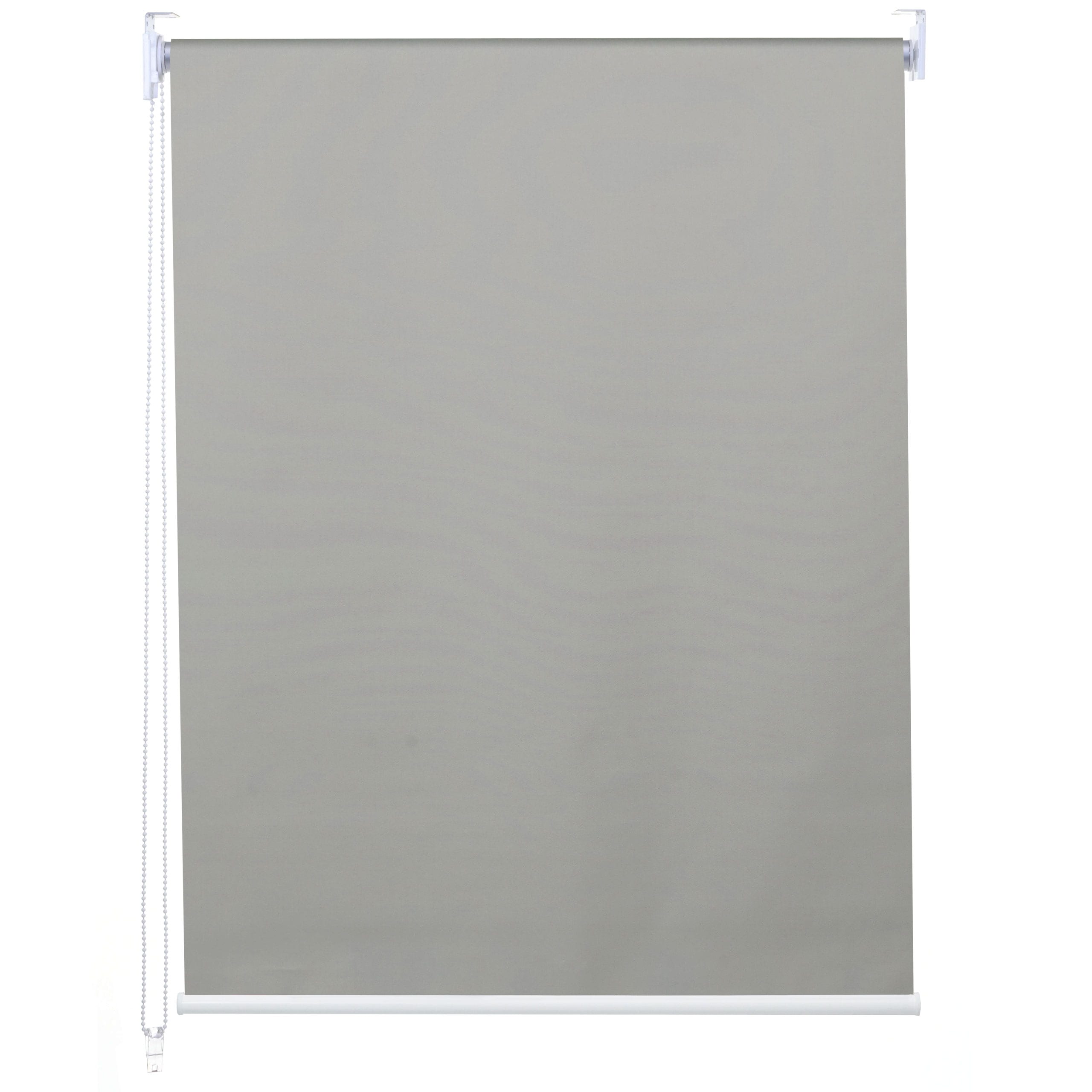 Rollo MCW-D52, Fensterrollo Seitenzugrollo Jalousie, Sonnenschutz Verdunkelung blickdicht 80x230cm ~ grau - Bild 1
