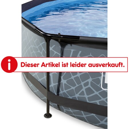 exit aufstellbecken o 300 x 76 cm inkl sonnendach grau online kaufen bei netto