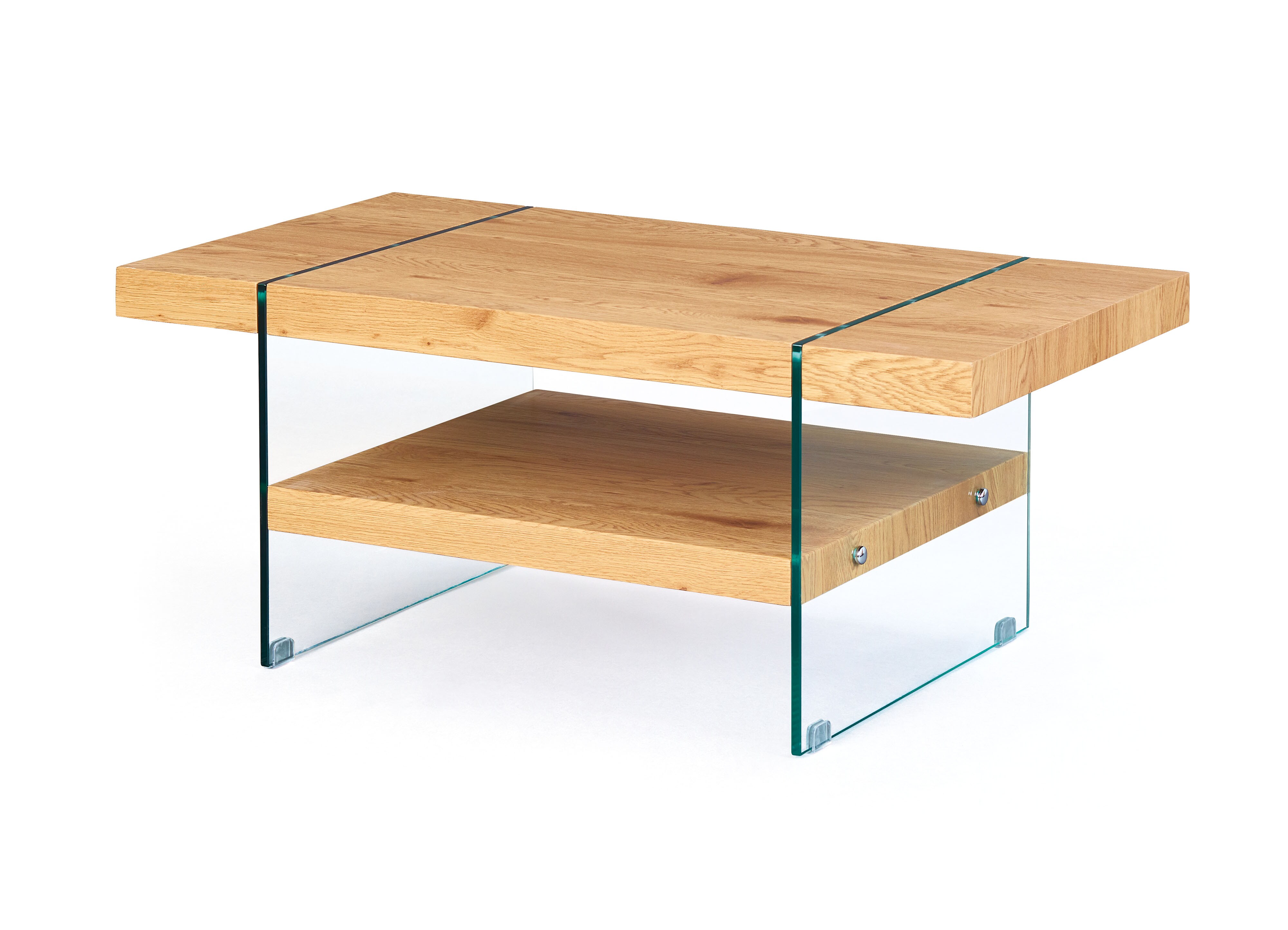 Inter Link Couchtisch Benina aus Holz und Glas - Bild 1