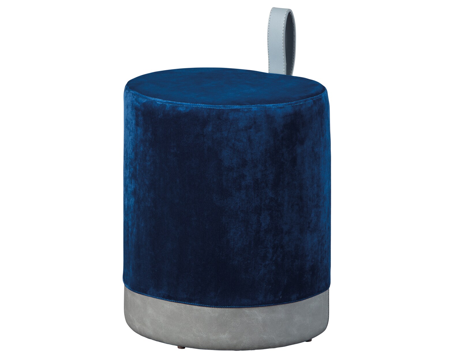 Inter Link Hocker Osane mit Griff aus Samt – Blau | 04010340966405