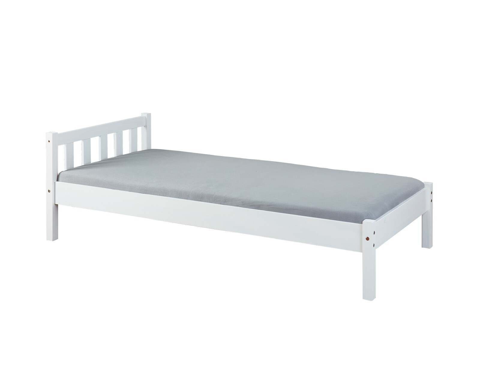 Inter Link Bettgestell Vilmar 90×200 cm Kiefer Massivholz – versch. Ausführugen – Weiss | 04010340400107