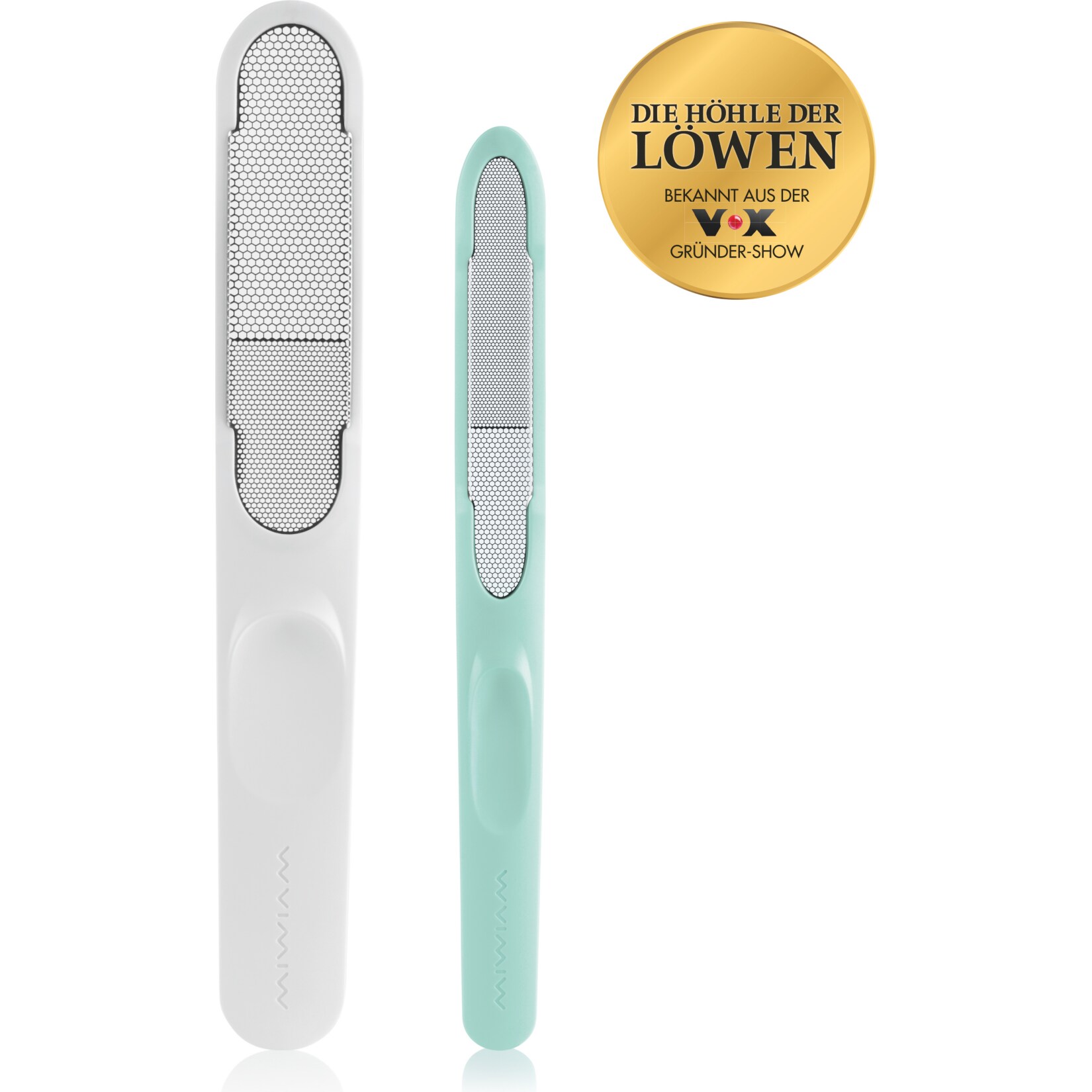 MIWIAM Nagelfeile & Hornhauthobel Set 2-tlg. mint/wei&szlig; - Bild 1