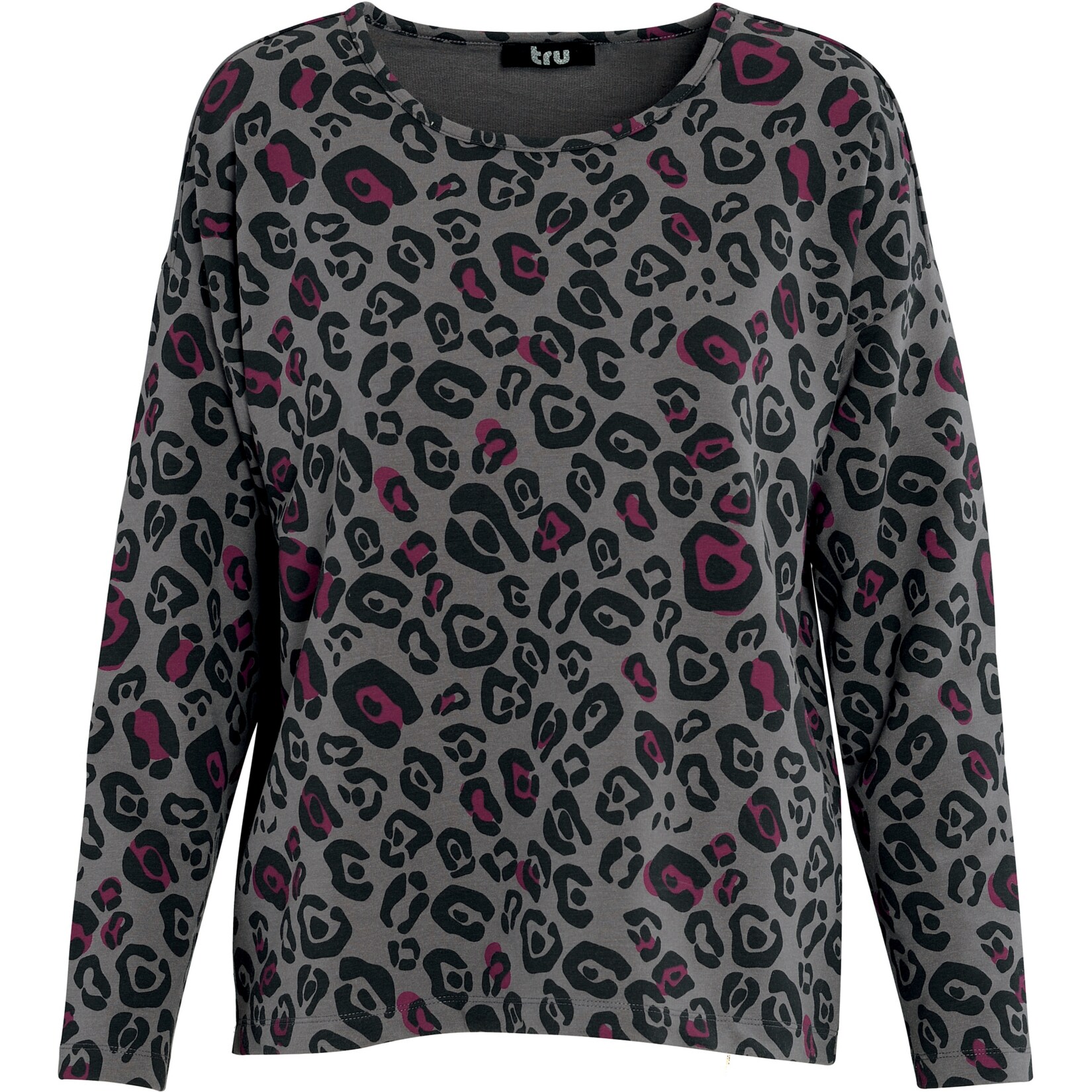 tru Damen Sweatshirt in Leo-Optik - Gr. S - Bild 1
